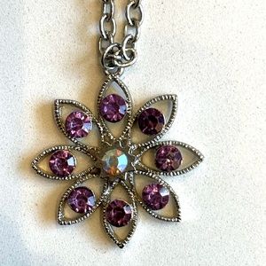 FREE with purchase: crystal amethyst flower necklace